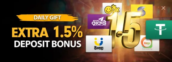 CK222 Deposit Bonus - Get 25% up to 5,000 BDT 5 Jeetbuzz bonus - extra 1.5% deposit bonus